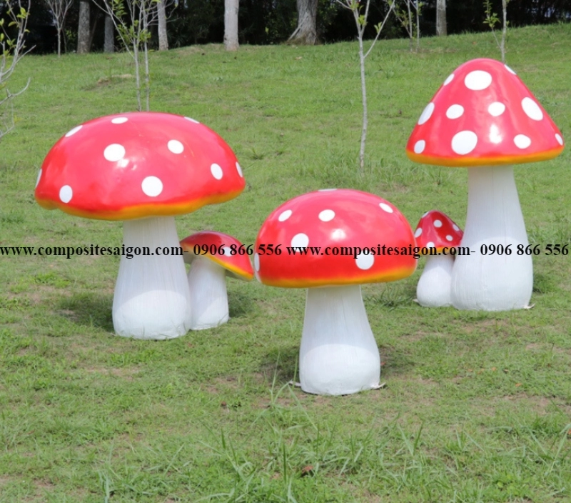 mo hinh bang composite dep 1 125 - Mô hình nhựa composite cây nấm nhiều màu trang trí công viên cao 1650mm